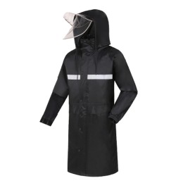 SKRT003 訂購黑的反光帶雨褸 連帽 設計加長雨衣 雨衣供應商 過膝  大帽簷  磁吸雨衣  工程雨衣 SKRT003 訂購黑的反光帶雨褸 連帽 設計加長雨衣 雨衣供應商 過膝  大帽簷  磁吸雨衣  工程雨衣